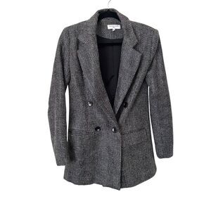 WAVERLY GREY‎ LIBERANT Faux Tweed Long Blazer XS